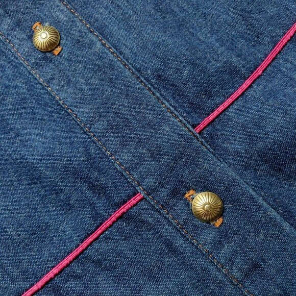 S.H.E. For Austin Collection Embroidered Denim Western Shirt Women's Small Rodeo - Picture 6 of 7